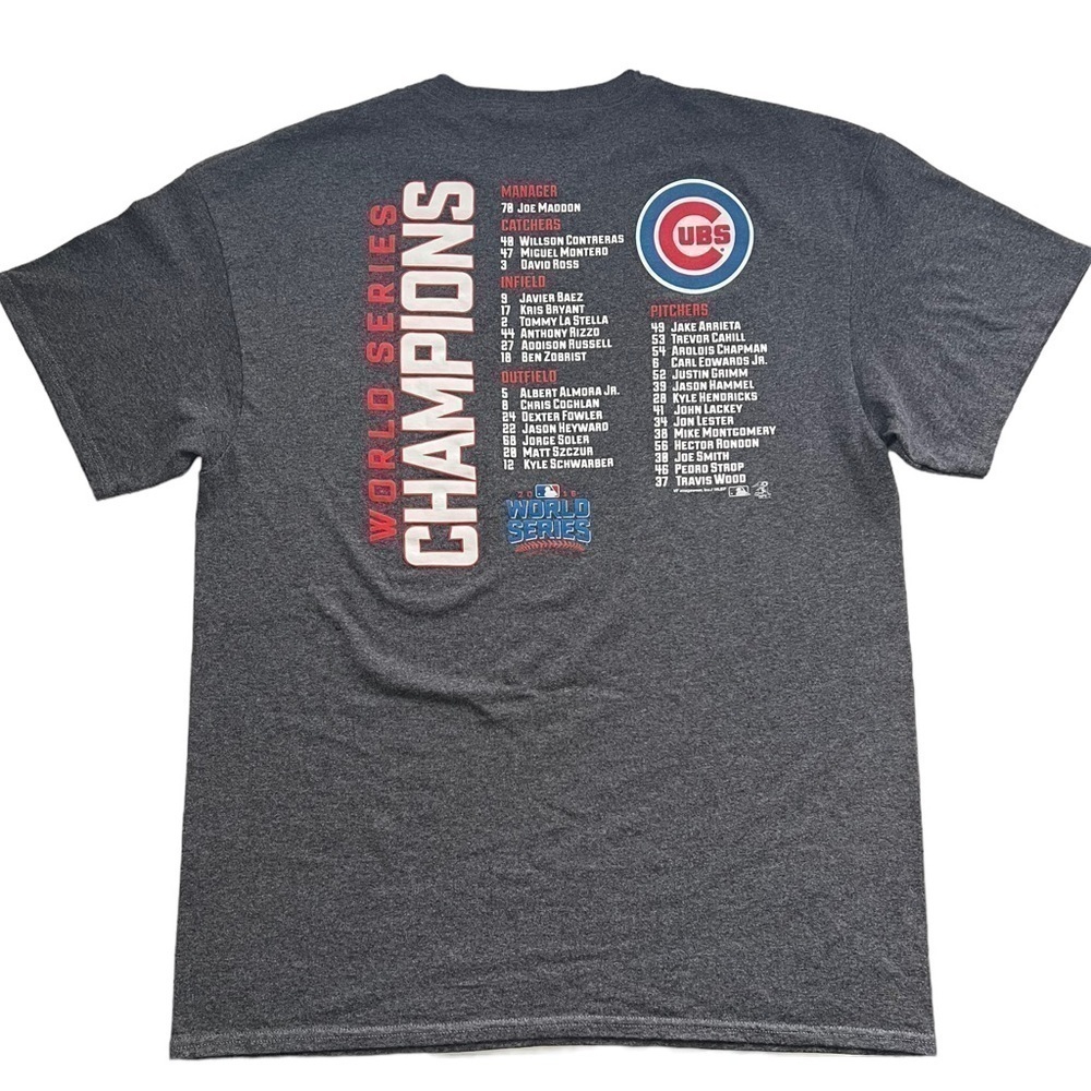 Chicago Cubs 2016 MLB World Series Champions T-Shirt Size L - Picture 5 of 6